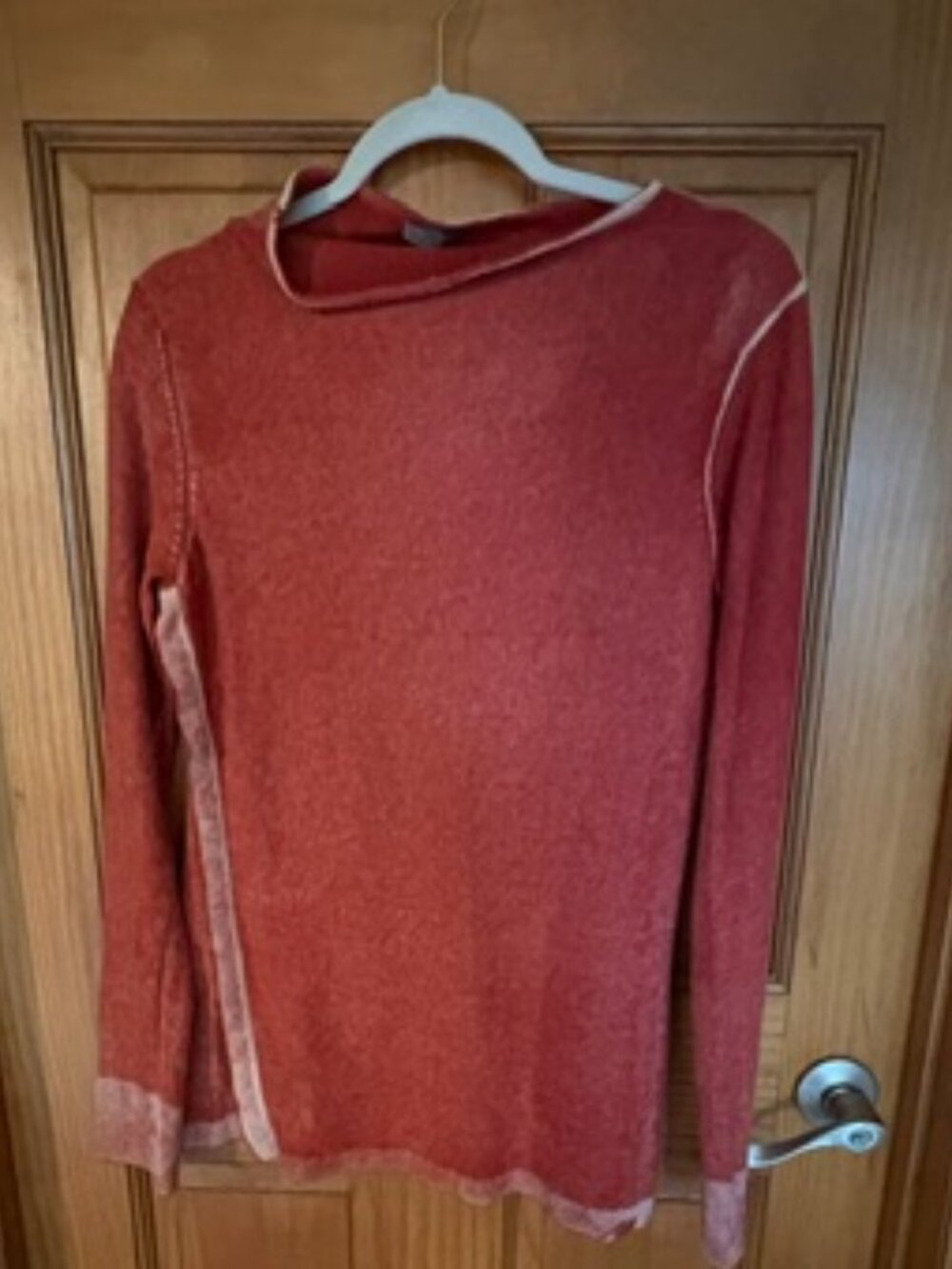 Soleil asymmetrical neckline cashmere sweater